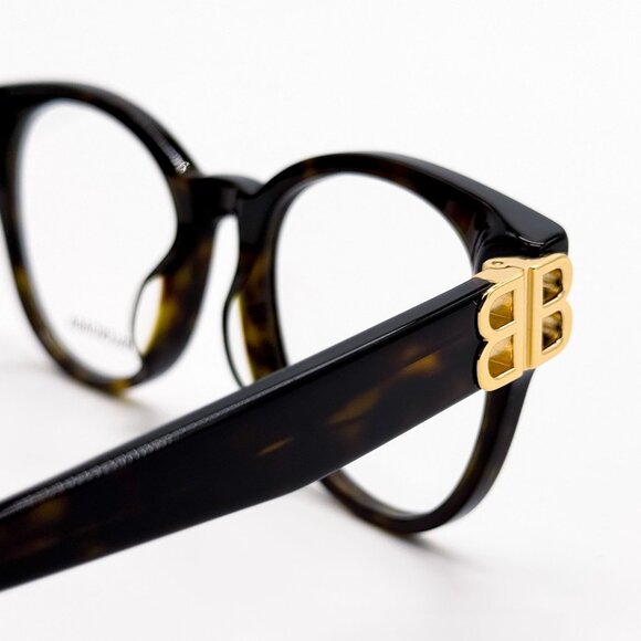 NEW BALENCIAGA EYEGLASSES BB0173O 002 ROUND HAVANA WOMEN EYEWEAR BALENCIAGA - Picture 5 of 10